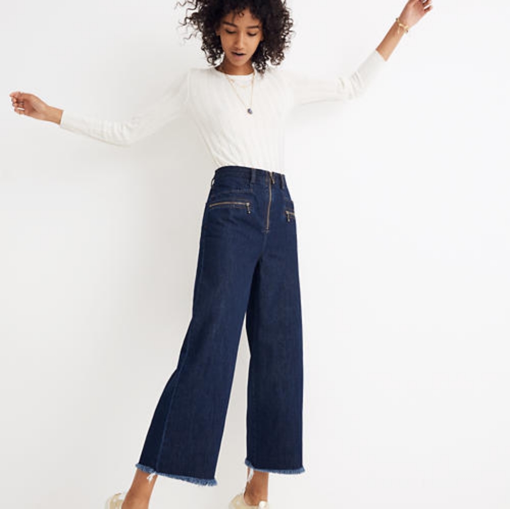 Madewell x Karen Walker Blazar Zip Wide-Leg Jeans